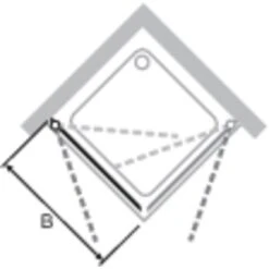 Hüppe 4-Eck-Schwingtür Design Pure BxH: 80 Cm X 190 Cm Silber Matt -Badezimmer Zu Hause 01785 2438 HPUV38P06MAE 23