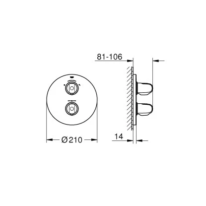 Grohe Thermostat Brausearmatur Grohtherm 1000 Chrom 4 Grohe Thermostat Brausearmatur Grohtherm 1000 Chrom – Bild 2
