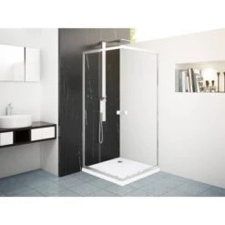 Baliv Duschkabine DUK-90.10E 77 Cm - 90 Cm Chrom -Badezimmer Zu Hause 107706 AB02 190221 L RET01