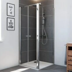 Breuer Pendeltür Elana 6 Für Seitenwand Alu Silber Matt Klarglas 90 Cm -Badezimmer Zu Hause 154257 2570 0601