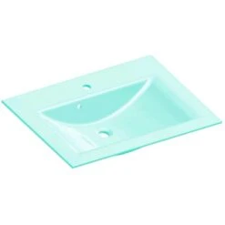 Fackelmann Glaswaschbecken Mintgrün