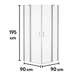 Baliv Duschkabine DUK-90.50E 90 Cm X 90 Cm Chrom -Badezimmer Zu Hause 250312107799 VM01 190221 L