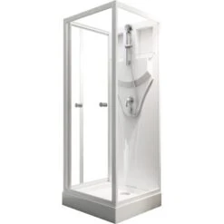 Schulte Komplettduschkabine Juist Mit Schiebetür Weiß 210x80x80 Cm -Badezimmer Zu Hause 32020 2053 4060991009730 1