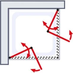 Schulte Eckeinstieg Mit Drehfalttür Garant Echtglas Chrom-Optik 90 Cm X 90 Cm -Badezimmer Zu Hause 32020 2053 4060991033902 6