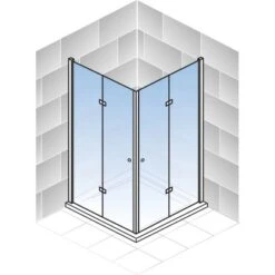 Schulte ExpressPlus Drehfalttür AlexaStyle2.0 Alunatur 90x90x192cm -Badezimmer Zu Hause 32020 2053 4060991037771 5