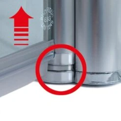 Schulte ExpressPlus Drehtür In Nische Garant Chromoptik Links 200x80cm -Badezimmer Zu Hause 3342 2053 HebSenk Profil 2 1