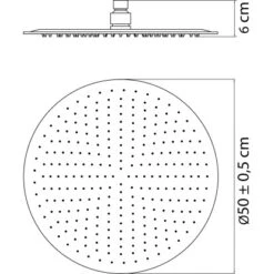 AquaSu Kopfbrause Santico Rund Edelstahl Ø 50 Cm 7 AquaSu Kopfbrause Santico Rund Edelstahl Ø 50 Cm -Badezimmer Zu Hause 4006596722759 2177 3