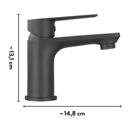 Baliv Waschtischarmatur WT-500Industrial Schwarz 8 Baliv Waschtischarmatur WT-500Industrial Schwarz – Bild 6