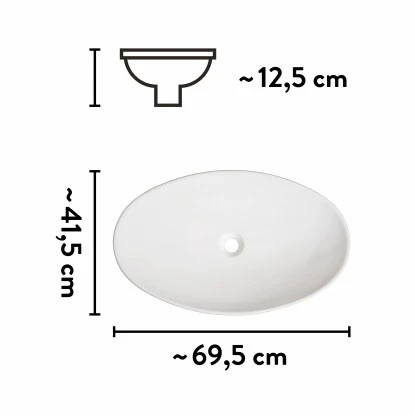 Baliv Aufsatzwaschbecken WBA-7060 Oval 70 Mm X 42 Cm 9 Baliv Aufsatzwaschbecken WBA-7060 Oval 70 Mm X 42 Cm – Bild 7