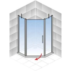 Schulte Fünfeckdusche Alexa Style 2.0 Alu-Natur Klar Glas Hell 192 Cm X 90 Cm -Badezimmer Zu Hause 4060991019555 2053 AI 01