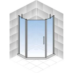 Schulte Fünfeckdusche Mit Drehtür Alexa Style 2.0 Chromoptik BxHxT 90x90x192 Cm 10 Schulte Fünfeckdusche Mit Drehtür Alexa Style 2.0 Chromoptik BxHxT 90x90x192 Cm -Badezimmer Zu Hause 4060991019579 2053 04