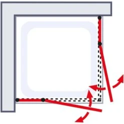 Schulte Eckeinstieg Mit Drehtür Alexa Style 2.0 Chromoptik BxHxT 90x90x192 Cm -Badezimmer Zu Hause 4060991019890 2053 03