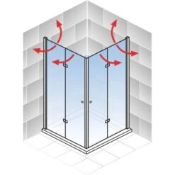 Schulte Eckeinstieg Mit Drehtür Alexa Style 2.0 Chromoptik BxHxT 90x90x192 Cm -Badezimmer Zu Hause 4060991019890 2053 04