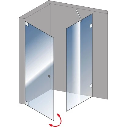 Schulte Drehtür Davita Inkl. Seitenwand Mit Stabgriff Echtglas Chrom 8 Schulte Drehtür Davita Inkl. Seitenwand Mit Stabgriff Echtglas Chrom – Bild 6