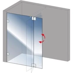 Schulte Alexa Style 2.0 Duschwand Walk In Loft 2-tlg BlackStyle 120 X 30 X 200cm 11 Schulte Alexa Style 2.0 Duschwand Walk In Loft 2-tlg BlackStyle 120 X 30 X 200cm -Badezimmer Zu Hause 4060991056741 2053 7