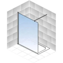 Schulte Alexa Style 2.0 Duschwand Walk In BlackStyle Atelier 1 Dekor 90 X 200cm -Badezimmer Zu Hause 4060991056772 2053 5