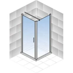 Schulte ExpressPlus Set Duschkabine Mit Drehtür AlexaStyle2.0 Mit DW 192x80cm -Badezimmer Zu Hause 4060991057038 2053 5