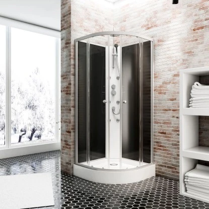 Schulte ExpressPlus Wellnesskabine Rhodos Mit Schiebetür Alu Natur 225x85x85cm 3 Schulte ExpressPlus Wellnesskabine Rhodos Mit Schiebetür Alu Natur 225x85x85cm