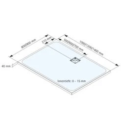 Schulte Duschwanne Mineralguss Mit Steinstruktur 800 X 1000 Mm Sand -Badezimmer Zu Hause 4060991063336 2053 6 5