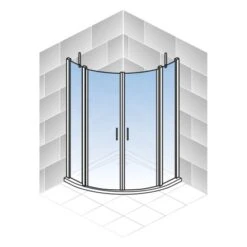 Schulte ExpressPlus Runddusche AlexaStyle2.0 90 X90 X 192 Cm Mit Radius: 550 Mm -Badezimmer Zu Hause 4060991064067 2053 7 5