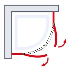 Schulte ExpressPlus Runddusche AlexaStyle2.0 90 X90 X 192 Cm Mit Radius: 550 Mm -Badezimmer Zu Hause 4060991064067 2053 7 6