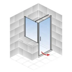 Schulte Sunny Drehtür Mit Verkürzter Seitenwand Echtglas Klar Alpinweiß 14 Schulte Sunny Drehtür Mit Verkürzter Seitenwand Echtglas Klar Alpinweiß -Badezimmer Zu Hause 4060991064180 4