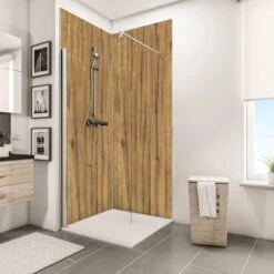 Schulte ExpressPlus DecoDesign Duschrückwand Dekor Schwarzwaldeiche Hell 255x100 -Badezimmer Zu Hause 4060991067990 Bild03