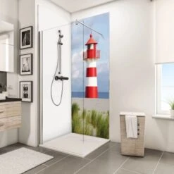 Schulte ExpressPlus DecoDesign Duschrückwand Foto Leuchtturm 210x90cm -Badezimmer Zu Hause 4060991068171 Bild03