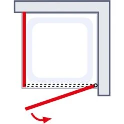Schulte Drehtür Toura R + Seitenwand Pendel Schwarz 200 X 100 X 100 Cm Klar Hell -Badezimmer Zu Hause 4060991070075 2053 6