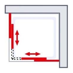 Schulte Eckeinstieg Mit Schiebetüren Sunny 180 Cm X 75-90 Cm Silber Klarglas -Badezimmer Zu Hause 4060991070228 2053 AI 02