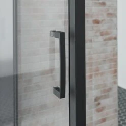 Schulte ExpressPlus Komplettdusche-Schiebetür Bali Mattschwarz 215 Cm X 115 Cm -Badezimmer Zu Hause 4060991074998 2053 CU 03