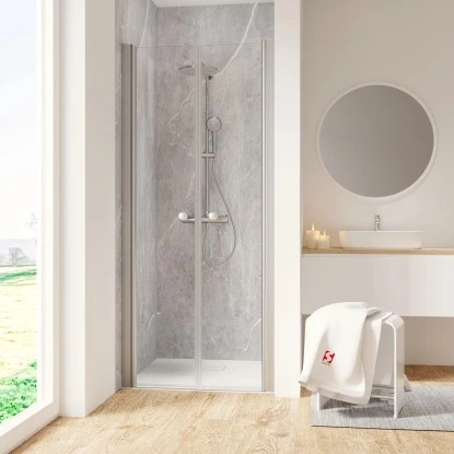 Schulte ExpressPlus Pendeltür In Nische Garant 2.0 Alu-Natur 200 Cm X 90 Cm 3 Schulte ExpressPlus Pendeltür In Nische Garant 2.0 Alu-Natur 200 Cm X 90 Cm