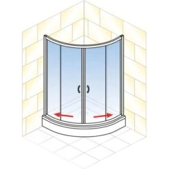 Schulte ExpressPlus Runddusche Schiebetür Sunny Mattschwarz 190 Cm X 90 Cm 8 Schulte ExpressPlus Runddusche Schiebetür Sunny Mattschwarz 190 Cm X 90 Cm -Badezimmer Zu Hause 4060991076572 2053 AI 02