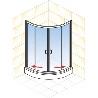 Schulte ExpressPlus Runddusche Schiebetür Sunny Mattschwarz 190 Cm X 90 Cm 5 Schulte ExpressPlus Runddusche Schiebetür Sunny Mattschwarz 190 Cm X 90 Cm – Bild 3