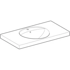 Geberit Waschbecken Preciosa 100 Cm Mit Ablagefläche 7 Geberit Waschbecken Preciosa 100 Cm Mit Ablagefläche -Badezimmer Zu Hause 4123 124200000 Perspective