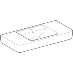 Geberit Aufsatzwaschbecken Renova Plan 100 Cm KeraTect -Badezimmer Zu Hause 4123 125100600 Perspective