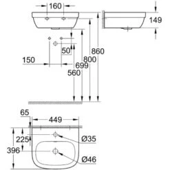 Grohe Handwaschbecken Euro Keramik PureGuard Alpinweiß 45 Cm 9 Grohe Handwaschbecken Euro Keramik PureGuard Alpinweiß 45 Cm -Badezimmer Zu Hause 428750 1709 428750 ma