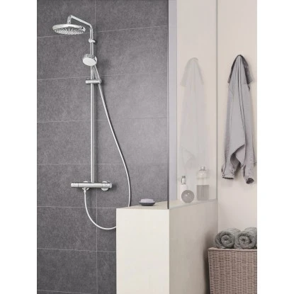 Grohe Duschsystem Tempesta Cosmopolitan 210 Chrom Mit Thermostatbatterie 4 Grohe Duschsystem Tempesta Cosmopolitan 210 Chrom Mit Thermostatbatterie – Bild 2