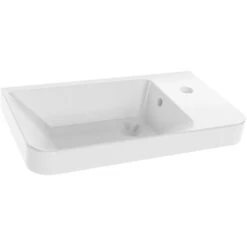 Fackelmann Keramik-Waschbecken 55 Cm Milano Weiß -Badezimmer Zu Hause 480520 3254 5