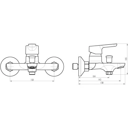Schütte Badewannenarmatur Vico Chrom 4 Schütte Badewannenarmatur Vico Chrom – Bild 2