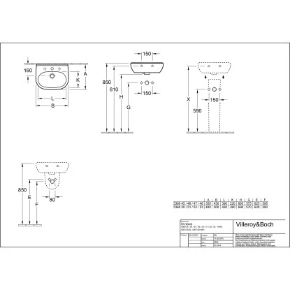 Villeroy & Boch Gäste-Waschbecken Compact O.Novo 45 Cm Weiß Ohne HL Mit ÜL CPlus 4 Villeroy & Boch Gäste-Waschbecken Compact O.Novo 45 Cm Weiß Ohne HL Mit ÜL CPlus – Bild 2