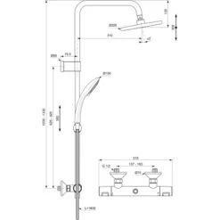 Ideal Standard Duschsystem Ceratherm T25 Chrom 9 Ideal Standard Duschsystem Ceratherm T25 Chrom -Badezimmer Zu Hause 611777 3049 4