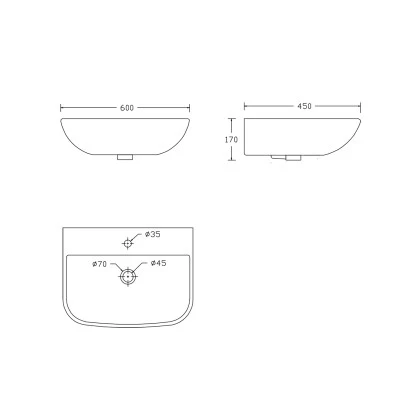 Verosan Waschtisch Rivo 60 Cm Schwarz Matt 6 Verosan Waschtisch Rivo 60 Cm Schwarz Matt – Bild 4