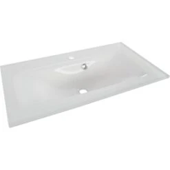 Fackelmann Glaswaschbecken 80,5 Cm Yega Weiß