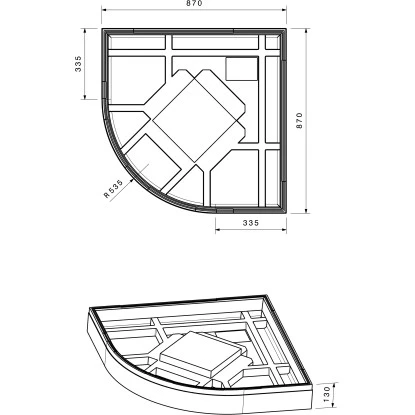Duschwannenträger Für Ottofond Q Viertelkreis 90 Cm X 90 Cm 4 Duschwannenträger Für Ottofond Q Viertelkreis 90 Cm X 90 Cm – Bild 2