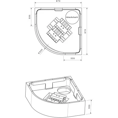 Duschwannenträger Für Ottofond Kos Java Viertelkreis 90 Cm X 90 Cm 4 Duschwannenträger Für Ottofond Kos Java Viertelkreis 90 Cm X 90 Cm – Bild 2