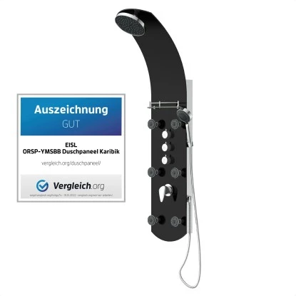 Eisl Duschpaneel Karibik 3 In 1 Mit Regendusche Sechs Massagedüsen Schwarz 3 Eisl Duschpaneel Karibik 3 In 1 Mit Regendusche Sechs Massagedüsen Schwarz