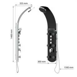 Eisl Duschpaneel Karibik 3 In 1 Mit Regendusche Sechs Massagedüsen Schwarz 14 Eisl Duschpaneel Karibik 3 In 1 Mit Regendusche Sechs Massagedüsen Schwarz -Badezimmer Zu Hause 7663602 2759 3
