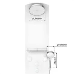 Eisl Duschpaneel Karibik 3 In 1 Mit Regendusche Sechs Massagedüsen Weiß -Badezimmer Zu Hause 7663628 2759 4