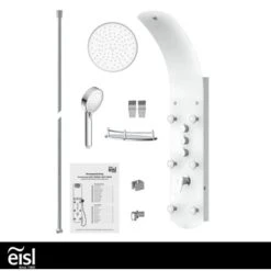 Eisl Duschpaneel Karibik 3 In 1 Mit Regendusche Sechs Massagedüsen Weiß -Badezimmer Zu Hause 7663628 2759 6